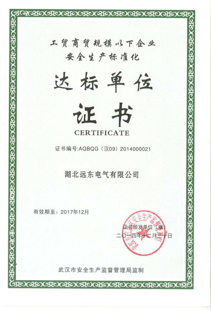 安全生產(chǎn)標(biāo)準(zhǔn)化達(dá)標(biāo)單位